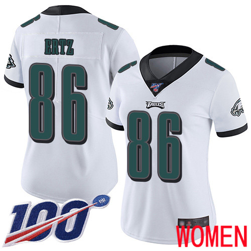 Women Philadelphia Eagles #86 Zach Ertz White Vapor Untouchable NFL Jersey Limited Player Season Football